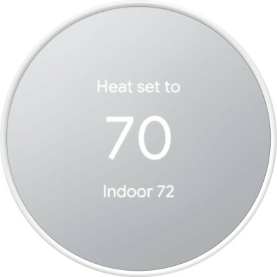 Google Nest Smart Thermostat, Fog - GA02083-US FACTORY SAELED!!