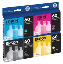 GENUINE Epson 60 Ink Cartridge 4 Pack for Stylus C68 C88 CX3800 CX3810 CX4200 