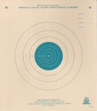 B-2 Blue [B2(blue)] 50 Foot Slow Fire Pistol Target on Tagboard (40 pack)