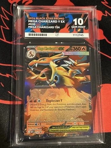 Pokémon TCG Black Star Promo Mega Charizard Y EX 030 Holo Ace 10 Graded