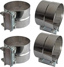4pcs Exhaust Clamps 5 Lap Joint 304 Stainless Steel Band Clamp Muffler Clamp 4pcs Exhaust Clamps 5 Lap Joint 304 Stainless Steel Band Clamp Muffler Clamp