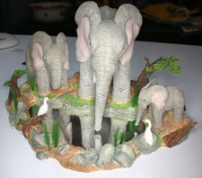 Tuskers Elephants "At The Waterhole" in original box & wrappings. Limited Ed.