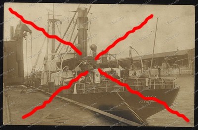 Foto-AK-Schiff-Ella-Flensburg-Hafen-Verkehr-11. Mai 1920-Postkarte-9