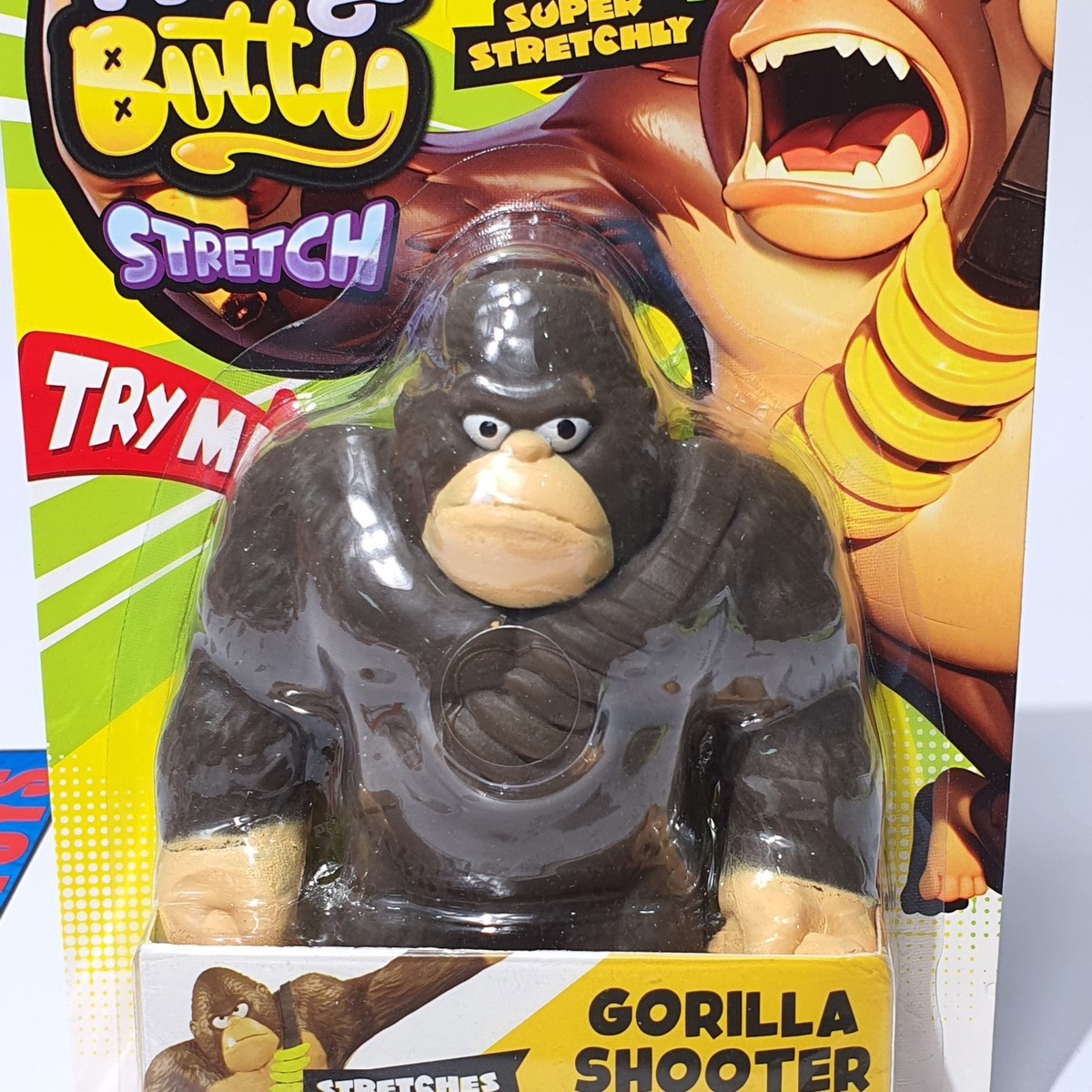 Hey Butty Stretch GORILLA SHOOTER figure squishy stretchy prank