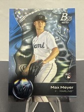 MAX MEYER RC - 2023 BOWMAN PLATINUM ICE PARALLEL ROOKIE CARD #14 MIAMI MARLINS