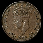 1942 Newfoundland 1 Cent George VI Small Penny Coin KM 18 Low Mintage Ottawa — photo 3