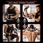 4-Rod Arm Twister Strength Trainer + Free Hand Gripper Chest & Arm Workout