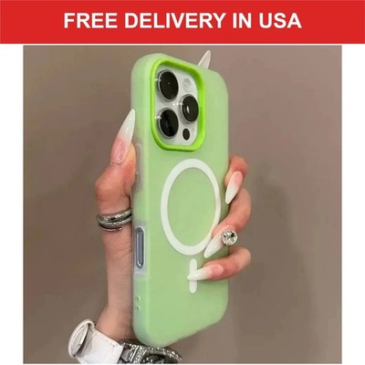 Luxury Matte Magnetic Wireless Charging Case for iPhone 11-16 Pro Max
