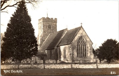 Reife Kirche schönes historisches Wahrzeichen Kirche Blick East Sussex Vintage Postkarte