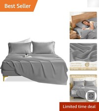 Luxury Queen Sheet Set - 1000 Thread Count, Wrinkle-Free Breathable Comfort