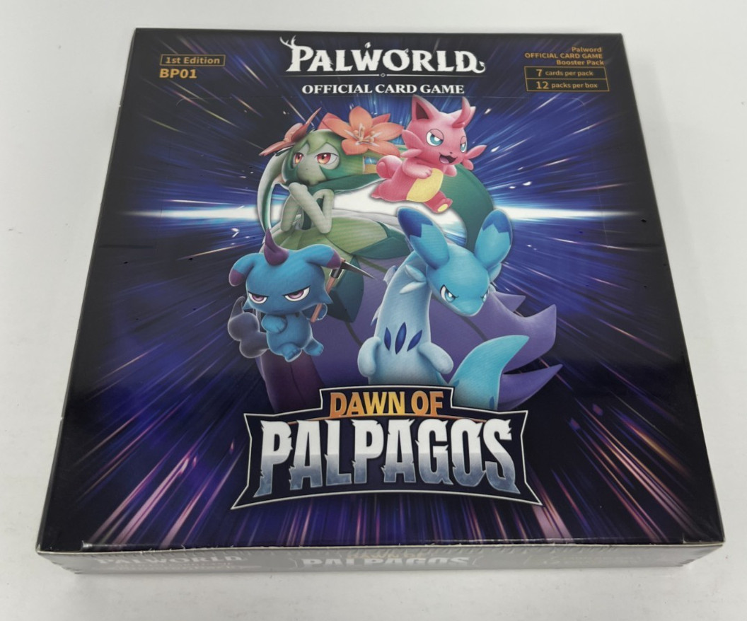 Palworld Official Card Game Dawn of Palpagos 1st Ed Misprint Booster 12 packs