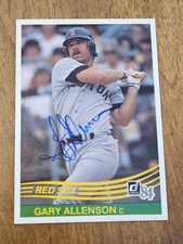 1984 Donruss GARY ALLENSON Red SOX In-Person Signed  AUTO