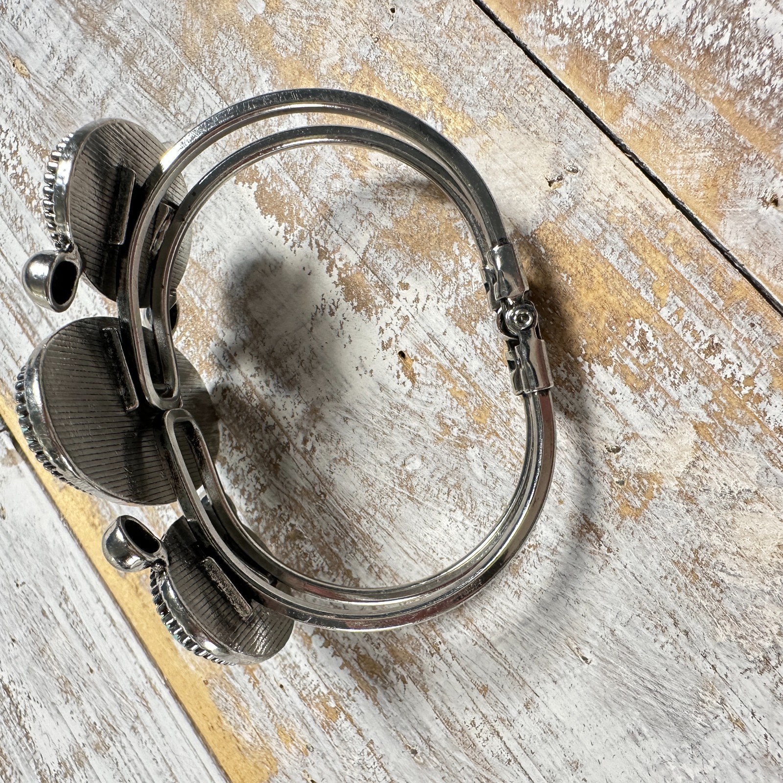 Plunder Turquoise Hinged Bangle Statement Bracelet - image 9