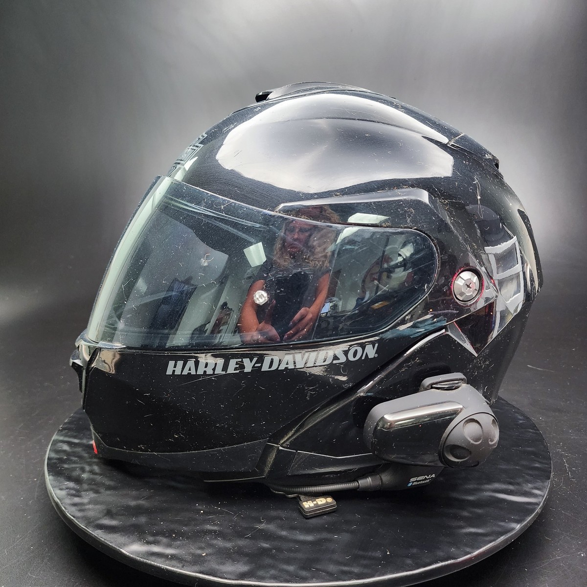 Harley-Davidson HD-H24 Helmet XL Full Face Sena BT Mic-Black | eBay