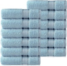 COTTON CRAFT Ultra Soft Washcloths - 12 Pack 100 Cotton Facecloths - Baby Wash