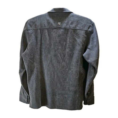 Chemise Homme Express à Manches Longues - Coton - Taille S - Bleu Et Gris - Neuf Sans Étiquettes