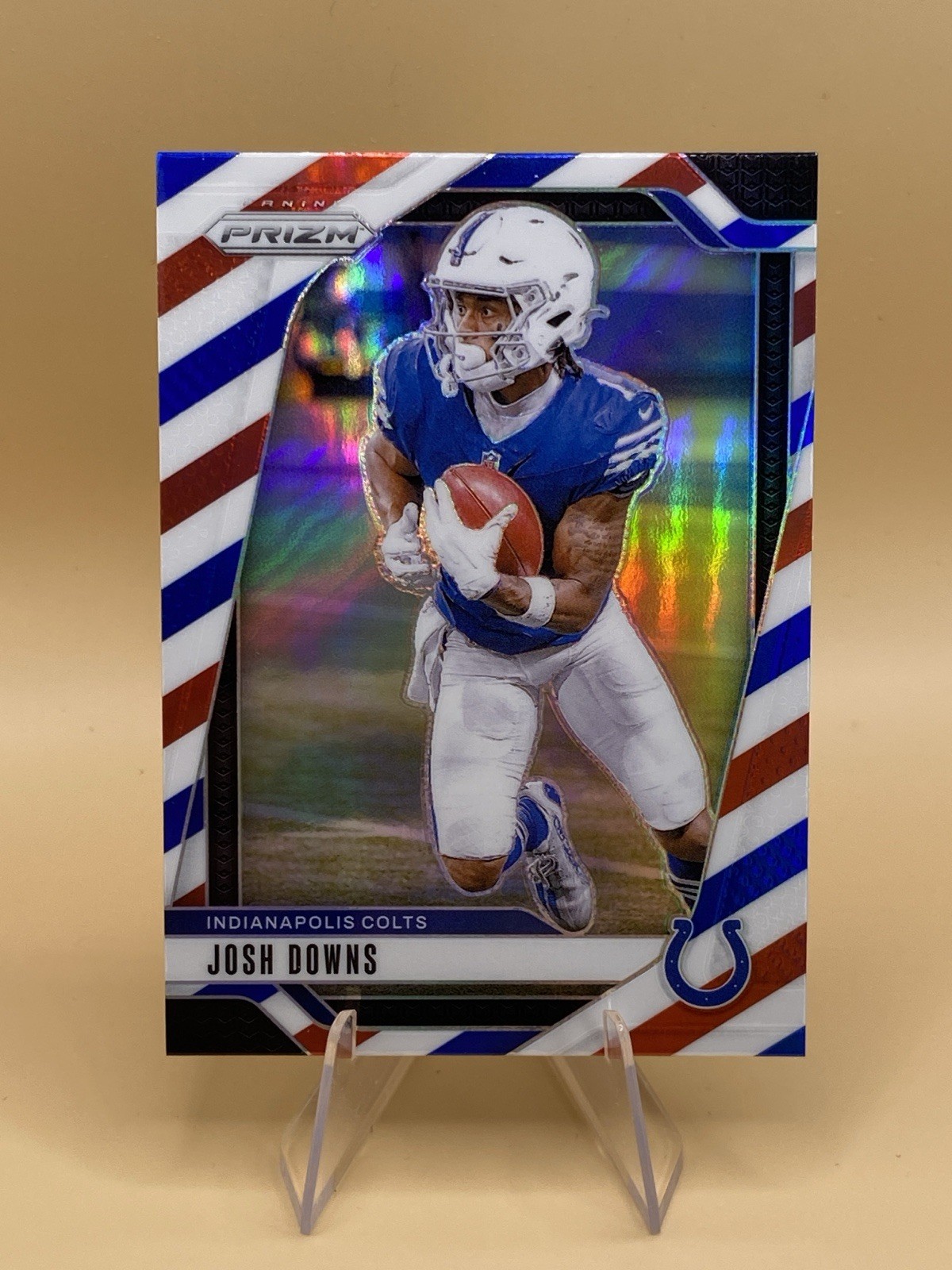 2024 Panini Prizm #122 Josh Downs Red White and Blue Indianapolis Colts Card