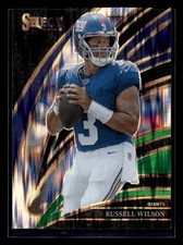 2025 Panini Select - Club Level Russell Wilson #295 Green & Blue Shock Prizm