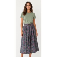 VTG Status Symbol Paisley Print Midi Skirt Large Groovy Psychedelic Funky Boho