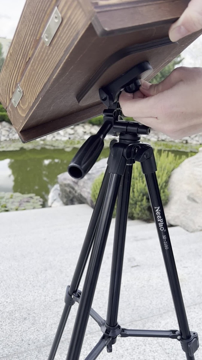 Medium Pochade Box – Compact Plein Air Easel with Dual Palettes