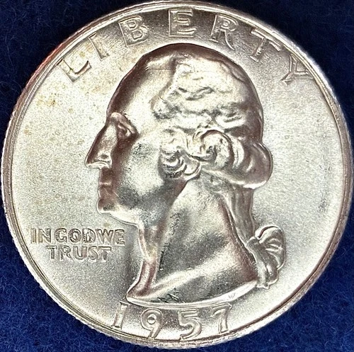 1957-P Washington Silver Quarter Nice Ch BU++