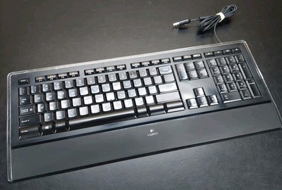 Logitech Illuminated K740 USB Wired Keyboard Works -loose  L  Key