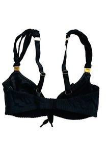 MADE BY NIKI Black FRINGE Underwire TULLE BRA & PANTY Set ( 36B )