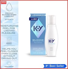 Silicone Lubricant 1.5 Fl Oz Long Lasting Waterproof Condom Compatible Anal