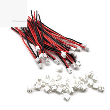 20 Sets Mini Micro JST-PH 2.0Mm 2 Pin Male Connector with 10Cm Silicone Wire Cab