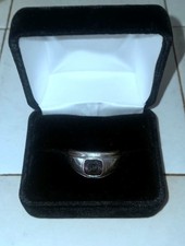 Men's 1.5k Mystic Topaz Ring Solid Sterling Silver Ring Size 10.5 - 11 signed