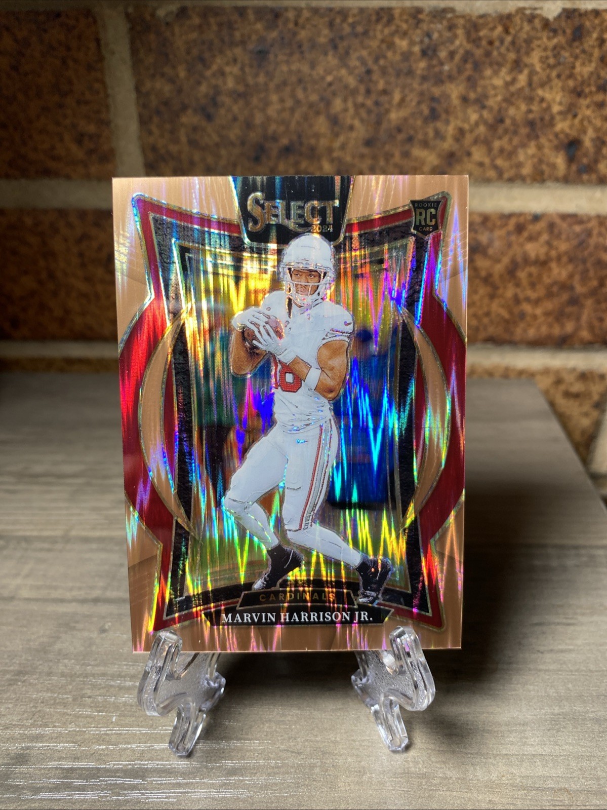 2024 Panini Select Concourse Marvin Harrison Jr. #28 Copper Shock Prizm /299 RC