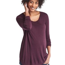 GapFit NWT Purple Burgundy Long Sleeve Scoop ...
