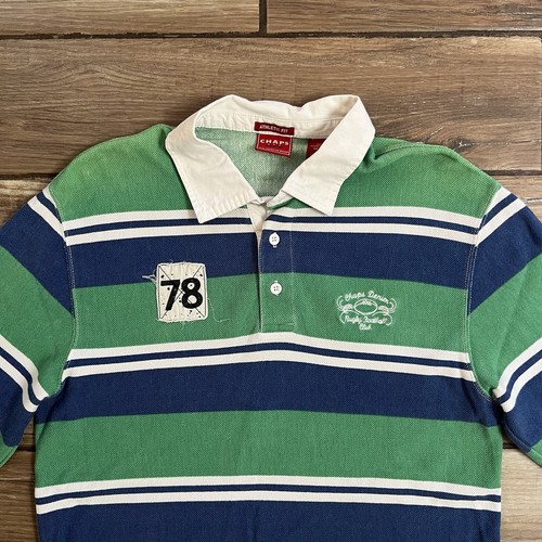 Vintage 90er Chaps Ralph Lauren Hemd Herren XL grün Rugby