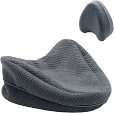 Upgrade Invisible Zippered Pillow Cover Compatible with Standard, Grey