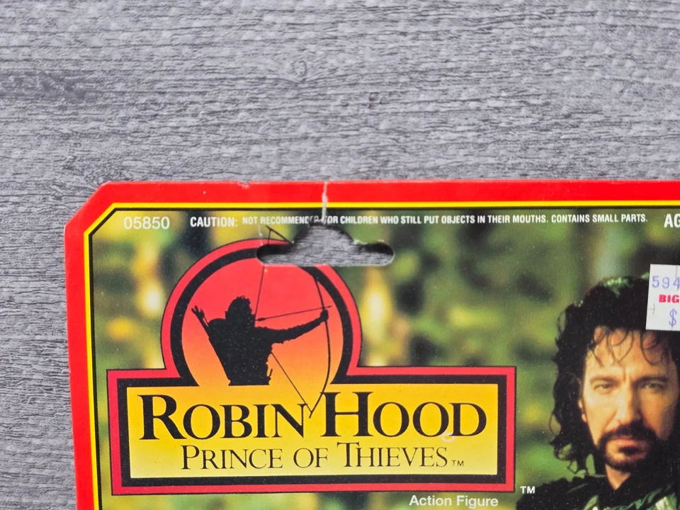 Kenner Robin Hood Prince Thieves Sheriff of Nottingham 1991 de colección sellado Foto 4 de 4