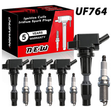 Ignition Coil Pack and Iridium Spark Plugs Kit, UF764 93175, for Hyundai Sonata