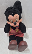 Vintage Walt Disney Mickey Mouse Vinyl Rubber Face Stuffed Plush w/Boots 70s