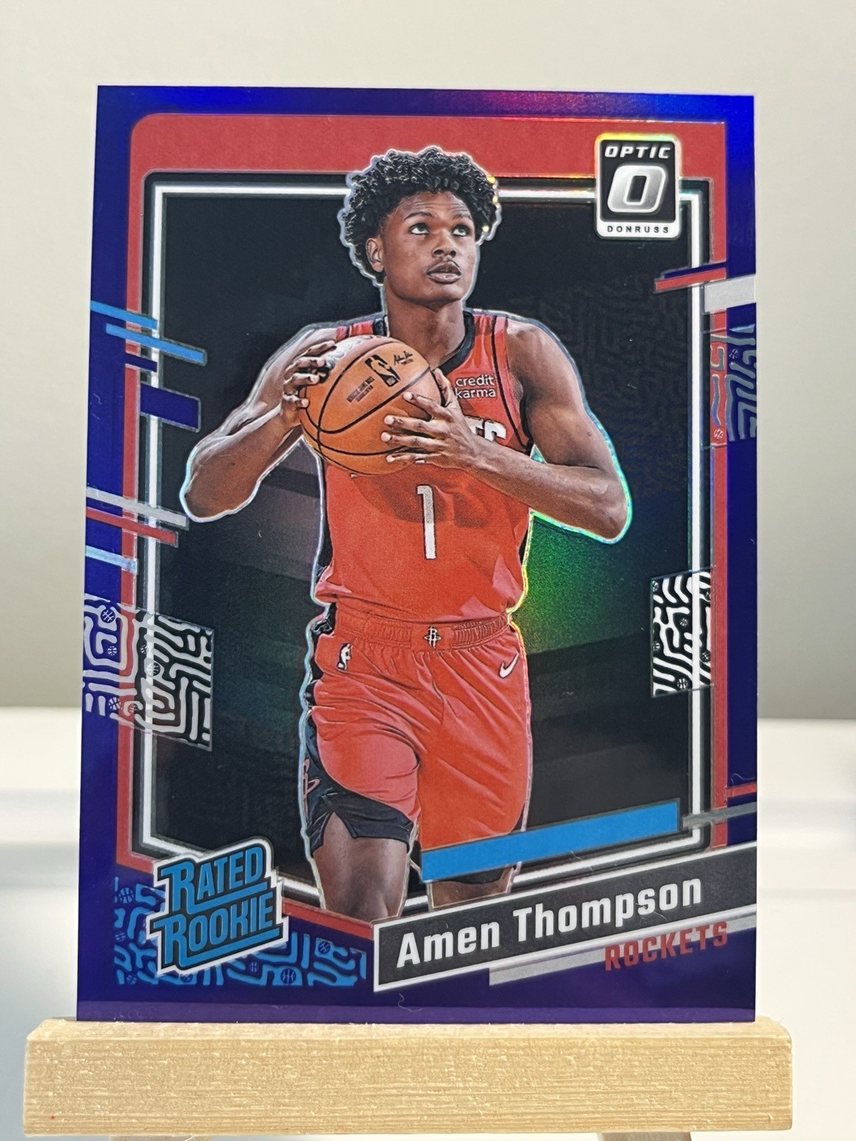 2023-24 Panini Donruss Optic - Rated Rookie Amen Thompson #229 Purple Prizm (RC)