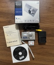 Sony Cyber-shot DSC-W330 Digital Silver Camera Battery w Charger 14.1 MP Works