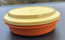 Tupperware Dose mit Deckel rund orange/gelb vintage 1206-20 picknick box TOP