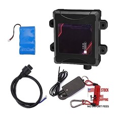 Trailer Breakaway System, Coiled Cable Switch, LED Indicator, 12V Battery Box