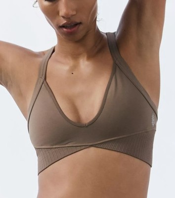 Free People Movement Good Karma Super Plunge Sports Bra XS/S Hickory Brown