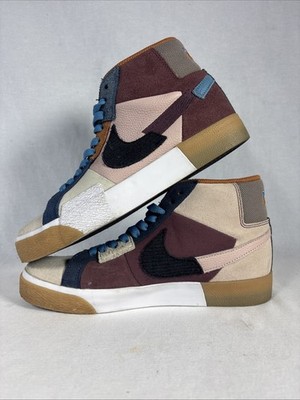 Nike SB Zoom Blazer Mid 'Mosaic Pack Dark Wine' (DA8854-600) Men Size 6 Suede