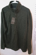 Van Heusen Men's Large classic fit long sleeve pull over sweater Gray Bag BB2