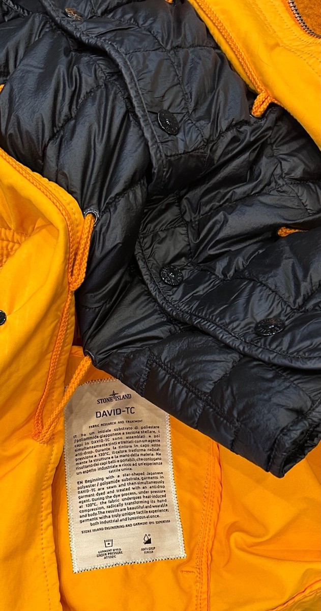 Stone Island Sheepskin Sherpa Down Lined David-TC Jacket In Gold