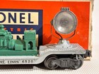 LIONEL POSTWAR NICE HARD TO FIND 6520 GREEN GENERATOR SEARCHLIGHT CAR W/ BOX LF — photo 4