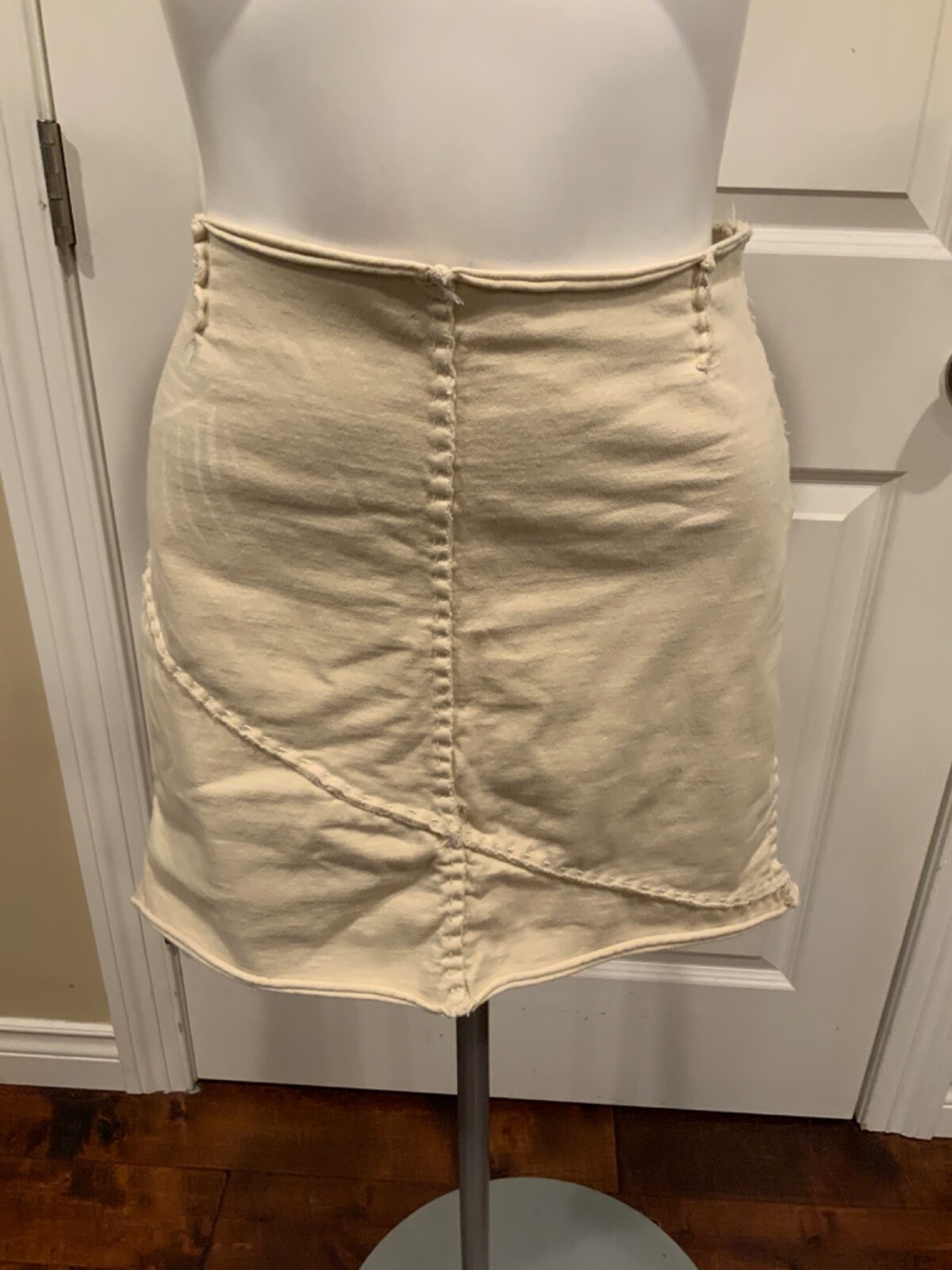 Project Alabama Tan Designer Patchwork Skirt W/ R… - image 2