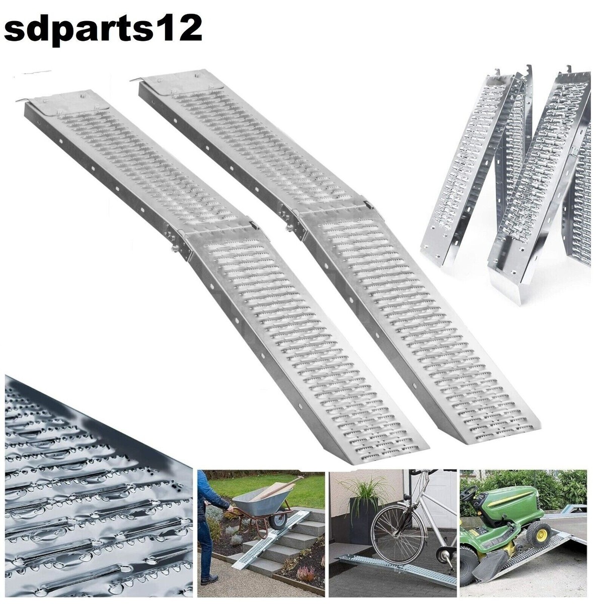 Rampe De Trottoir Antidérapante En Plastique - Pour Voiture, Tondeuse, Moto, Portable