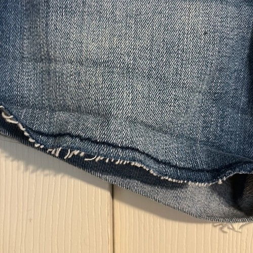 AMERICAN EAGLE Size 2 NWT Shortie Low Rise Stretch Denim Jean Shorts Raw Hem - Bild 2 von 9