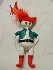 De Carlini ? Vintage Italian Blown Glass Christmas Ornament Puss n Boots